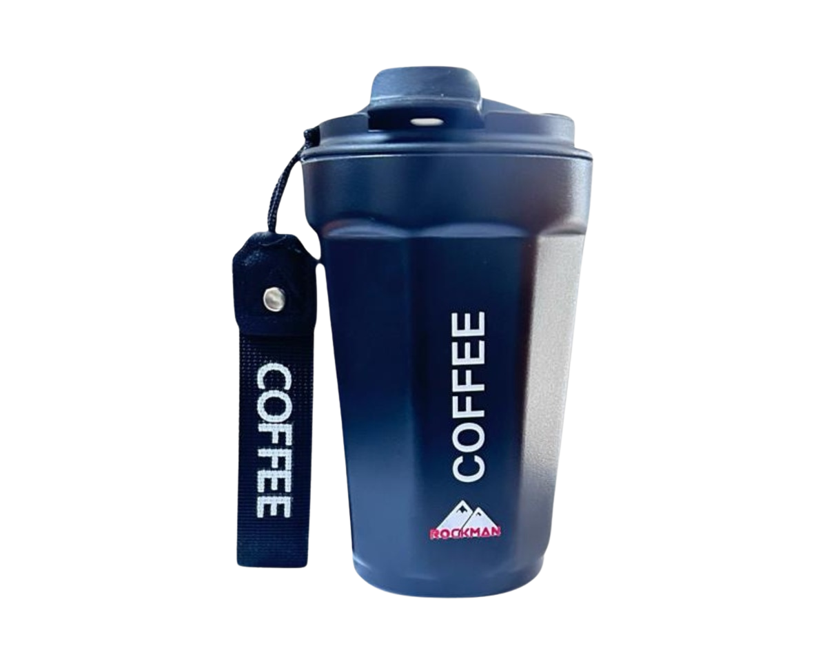 Rockman Black 420ml Non-Slip Travel Mug