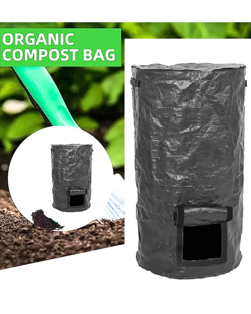 57L Garden Compost Bag – Heavy-Duty PE with Dual Openings & Handles