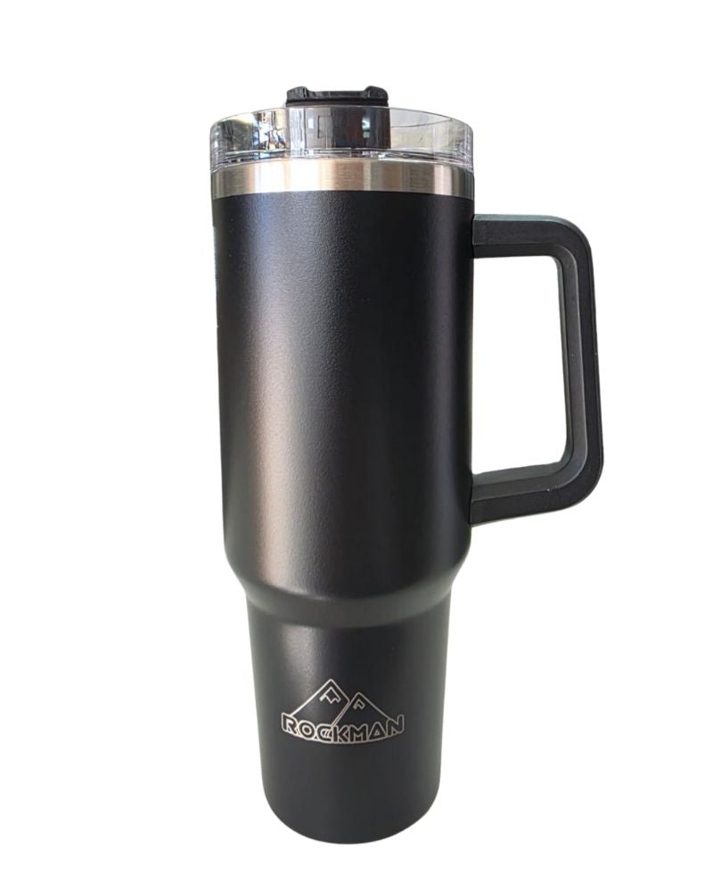 1.2L Stainless Steel Travel Mug with Vacuum Insulation & Straw for Hot/Cold