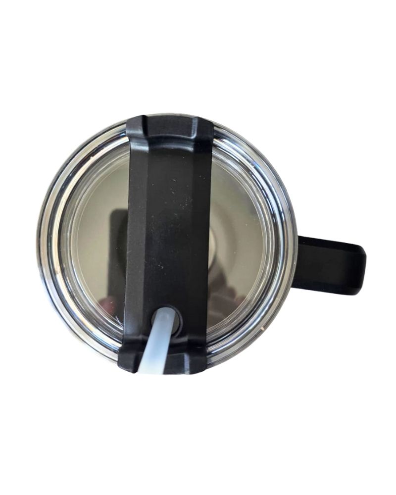 1.2L Stainless Steel Travel Mug with Vacuum Insulation & Straw for Hot/Cold