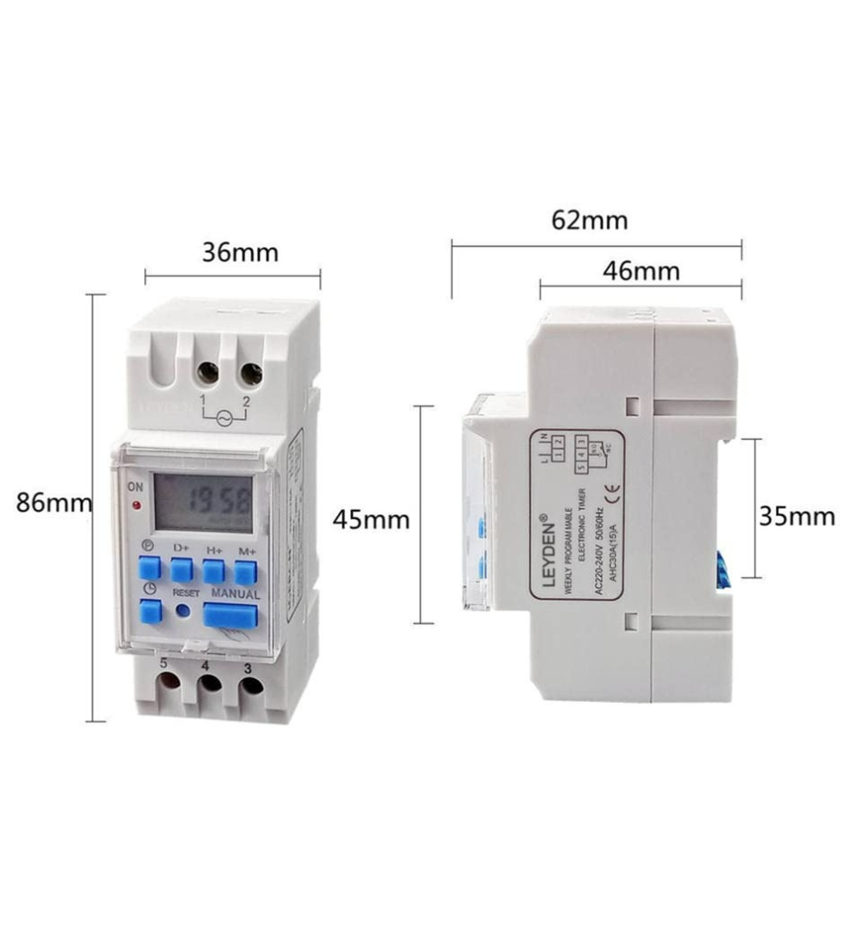 Sosolar AC Digital Weekly Programmable Timer Switch