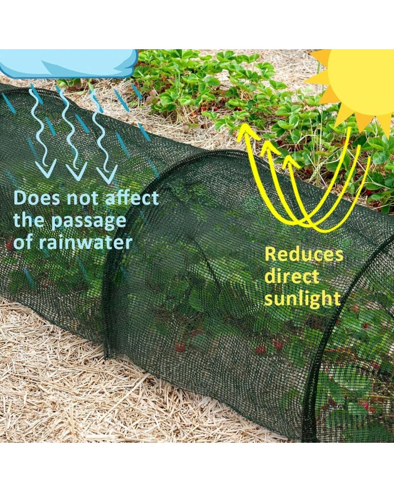 Garden Tunnel Shade Net Cover with Metal Structure 3m
