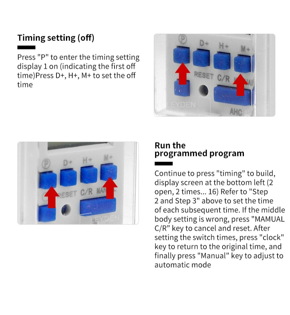 Sosolar AC Digital Weekly Programmable Timer Switch