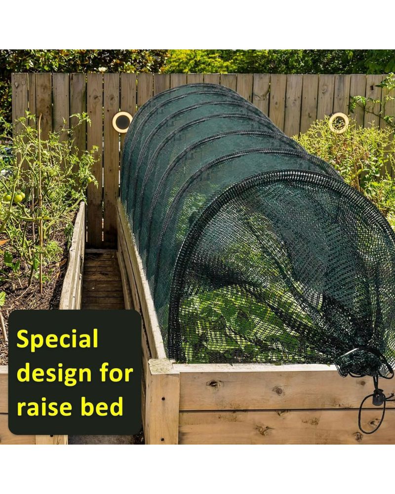 Garden Tunnel Shade Net Cover with Metal Structure 3m