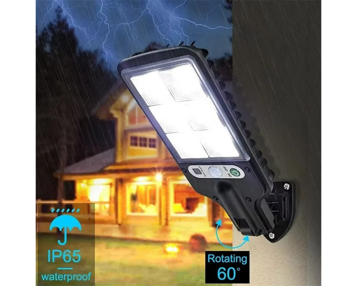 Energy Efficient Emergency Motion Sensing Street Lamp with Solar Power