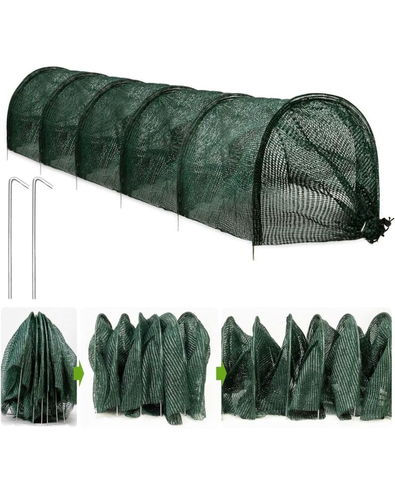 Garden Tunnel Shade Net Cover with Metal Structure 3m