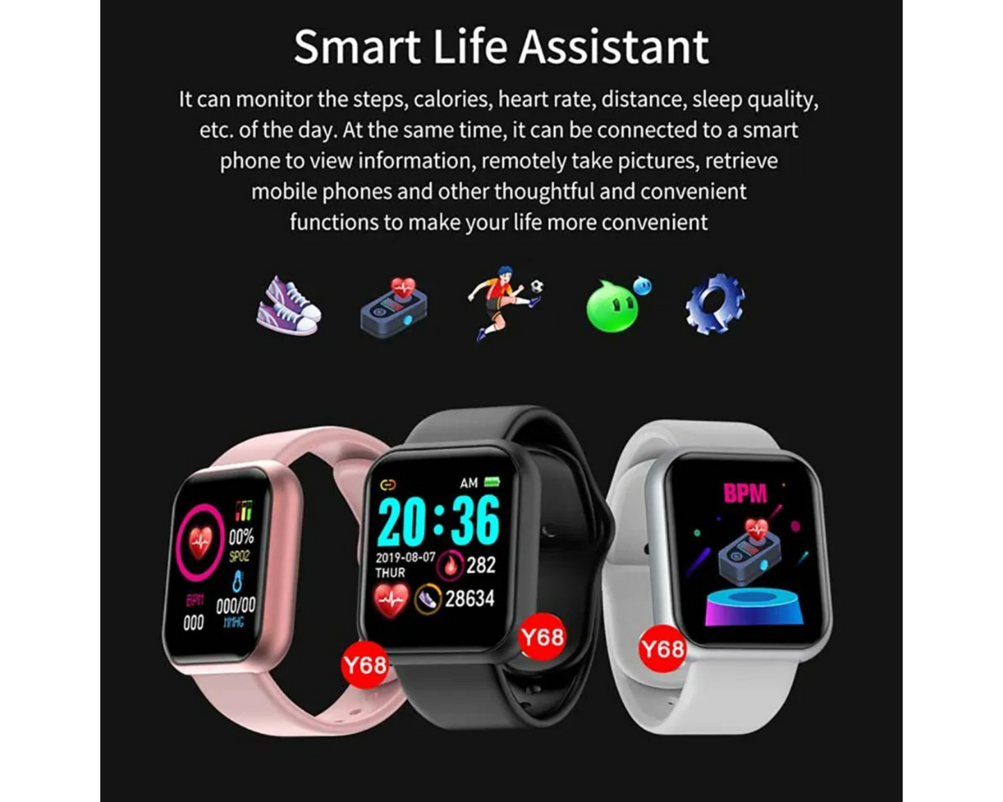 Rockman D20 Waterproof Touchscreen Smartwatch