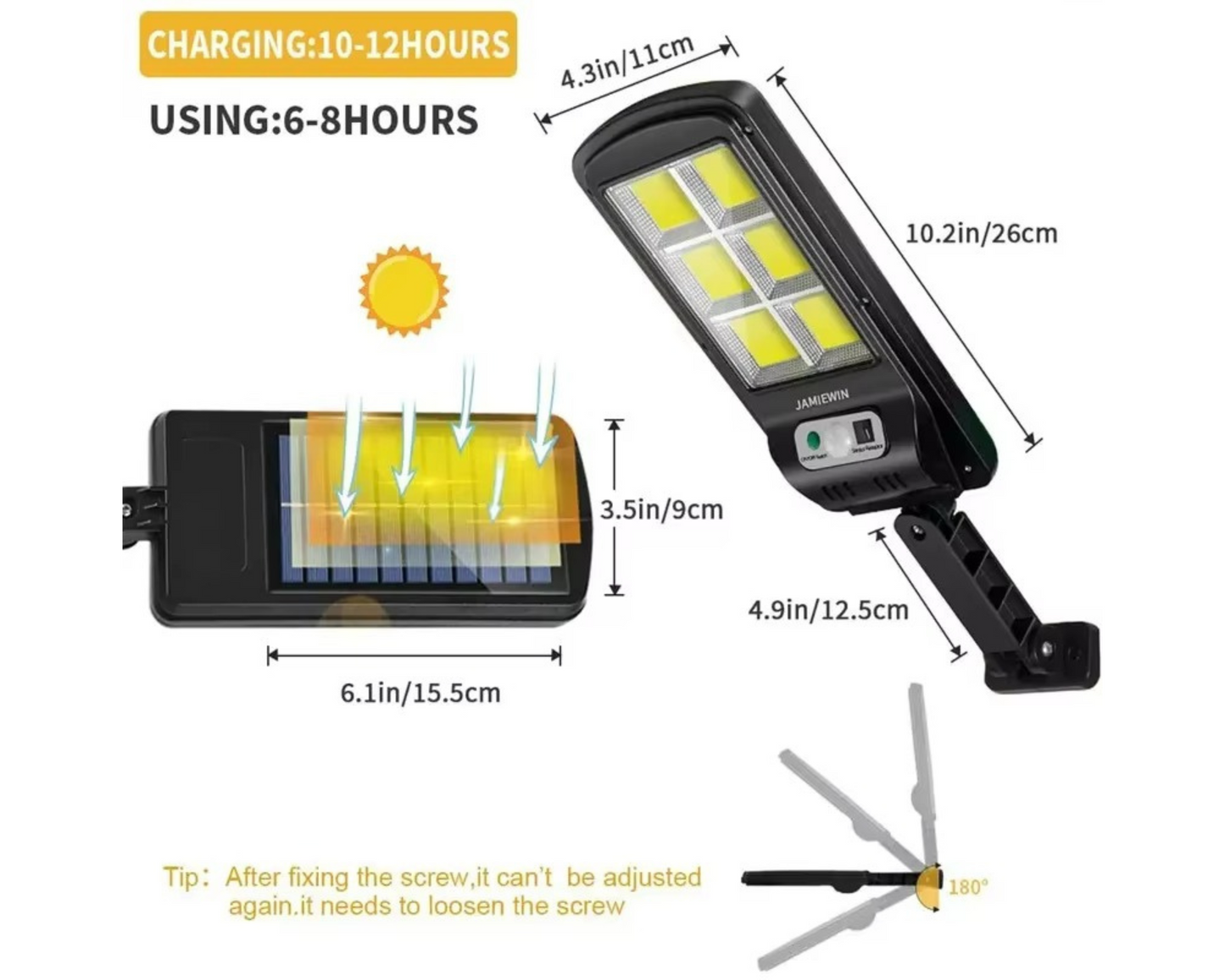 Energy Efficient Emergency Motion Sensing Street Lamp with Solar Power