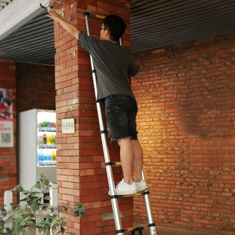 Sosolar 3.2m Telescopic Stainless Steel Ladder