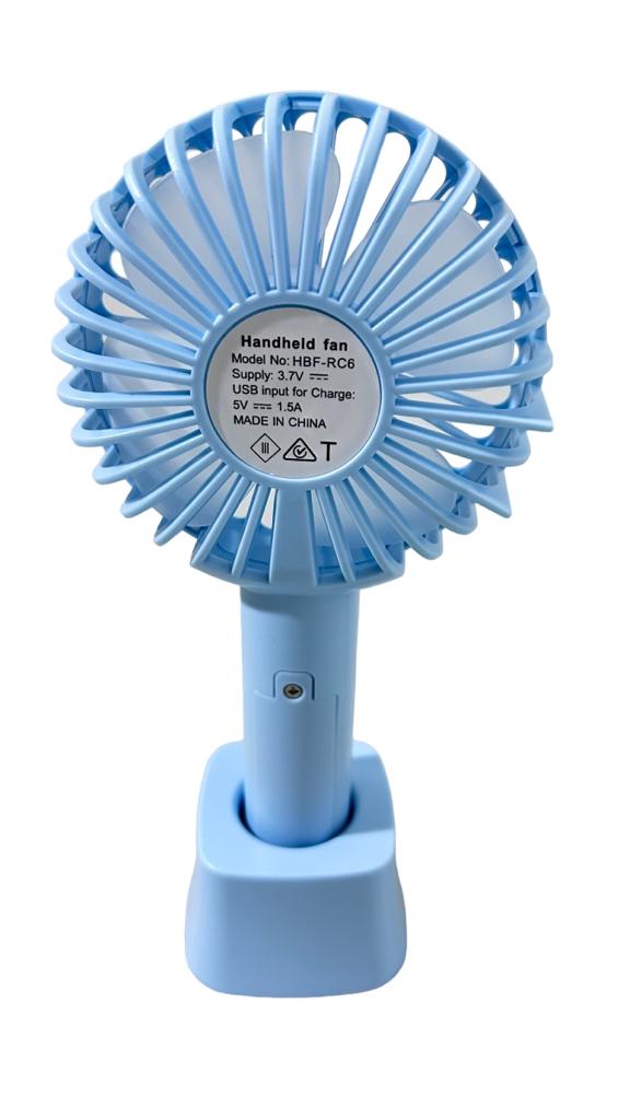Mini Handheld Fan with Base - 1200mAh-2000mAh USB Rechargeable Battery