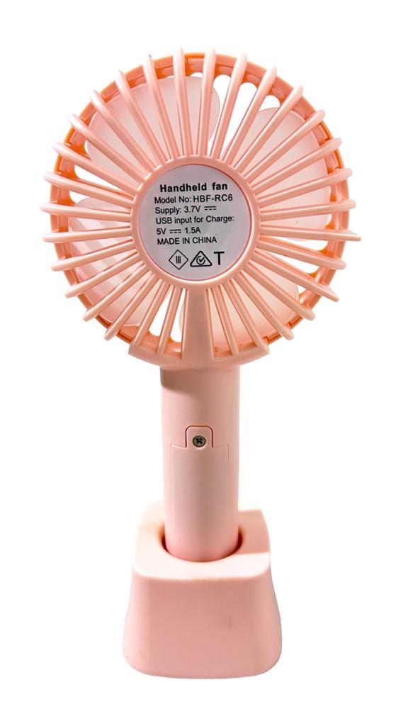 Mini Handheld Fan with Base - 1200mAh-2000mAh USB Rechargeable Battery