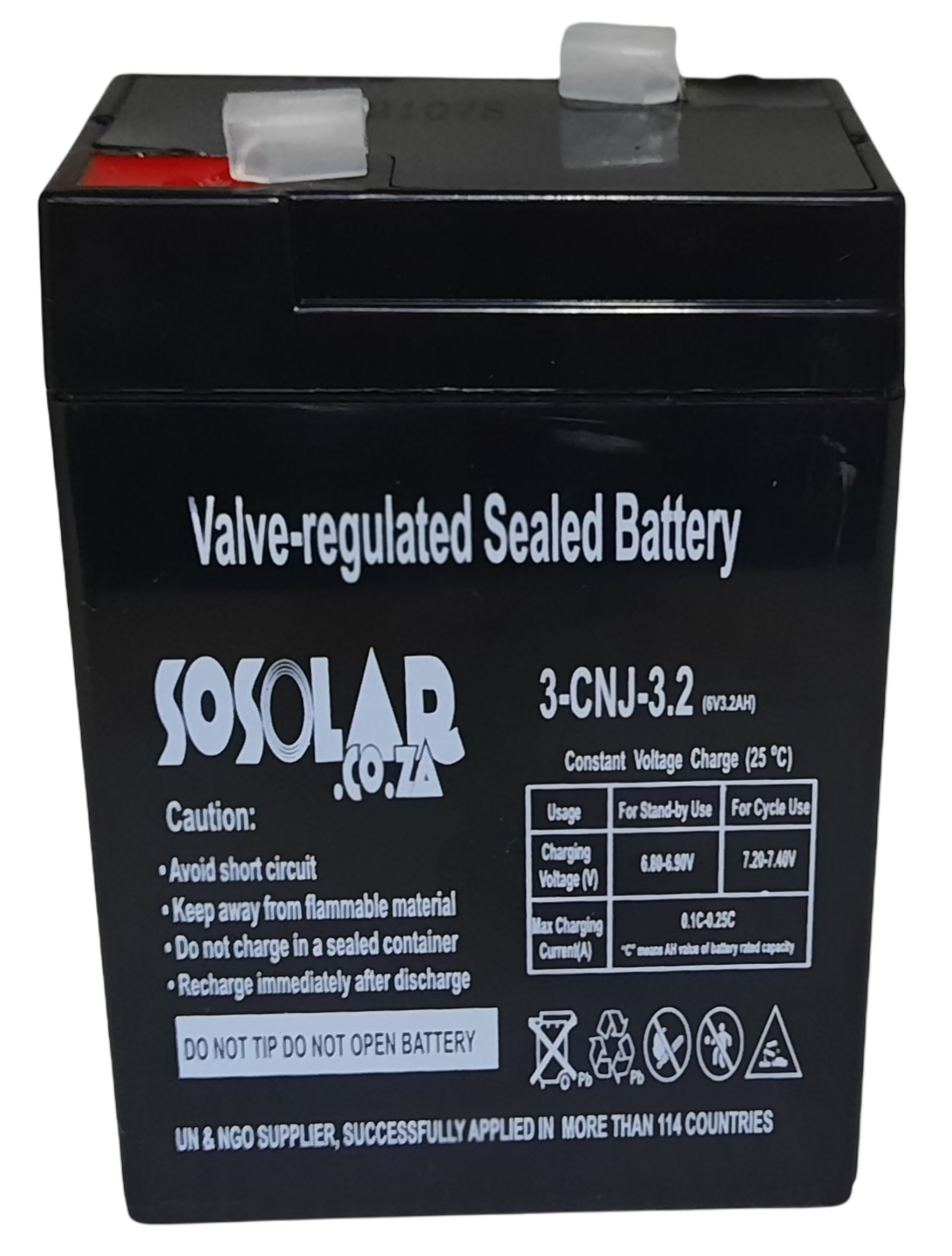 Sosolar 3.2Ah 6V Gel Battery