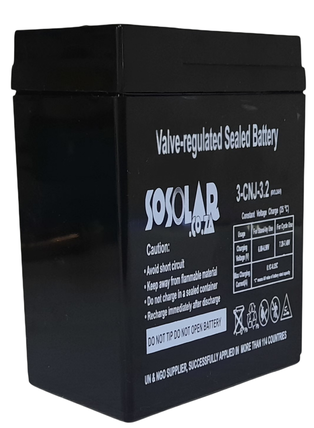 Sosolar 3.2Ah 6V Gel Battery