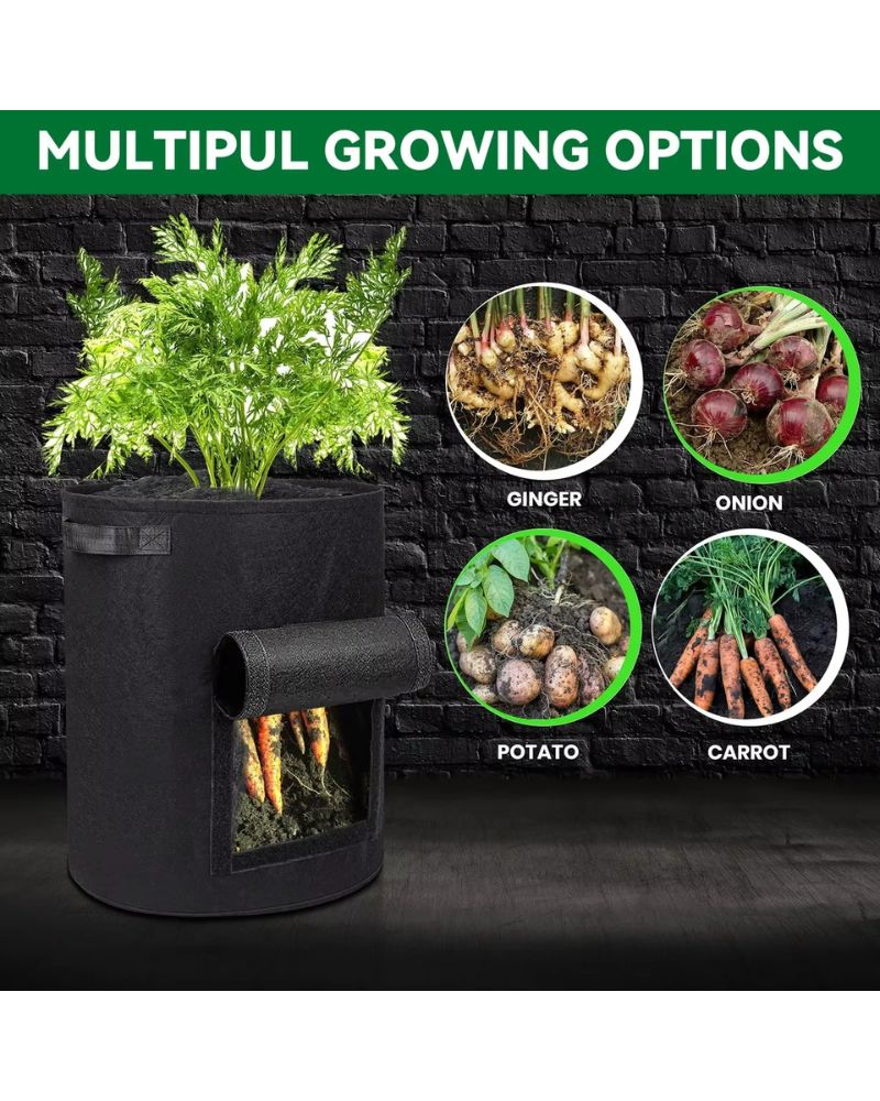 Reusable 31Lt Potatoe Grow Bags With Window & Handles