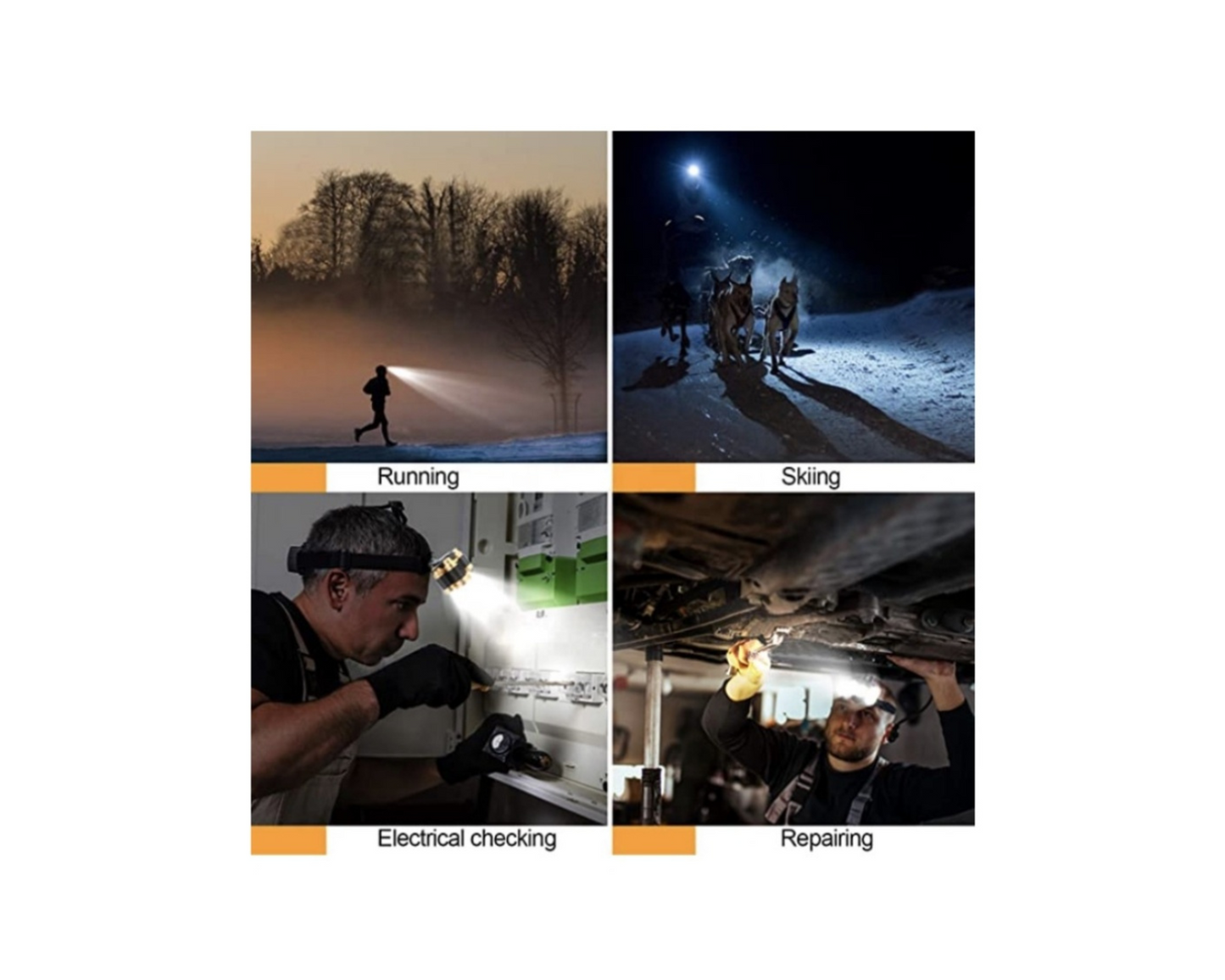 Headlamp USB Sensor Pack of 3