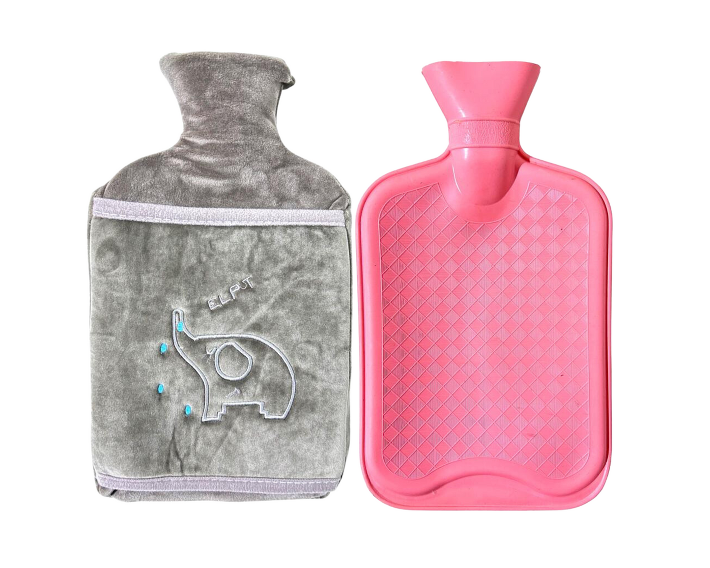 Hot Water Bottles With Luxury Coverings Pack of 2