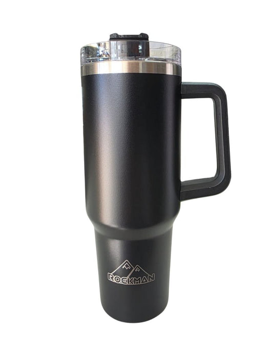 1.2L Stainless Steel Travel Mug with Vacuum Insulation & Straw for Hot/Cold