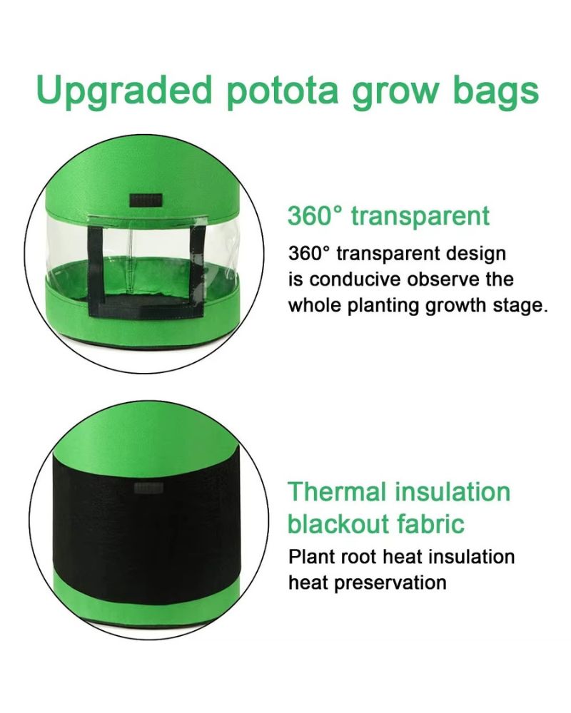 Reusable 31Lt Potatoe Grow Bags With Window & Handles