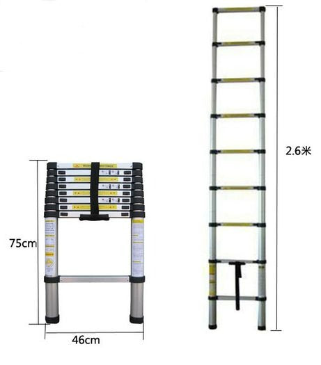 2.6m Aliminium Telescopic Ladder