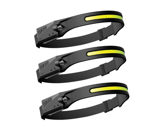 Headlamp USB Sensor Pack of 3