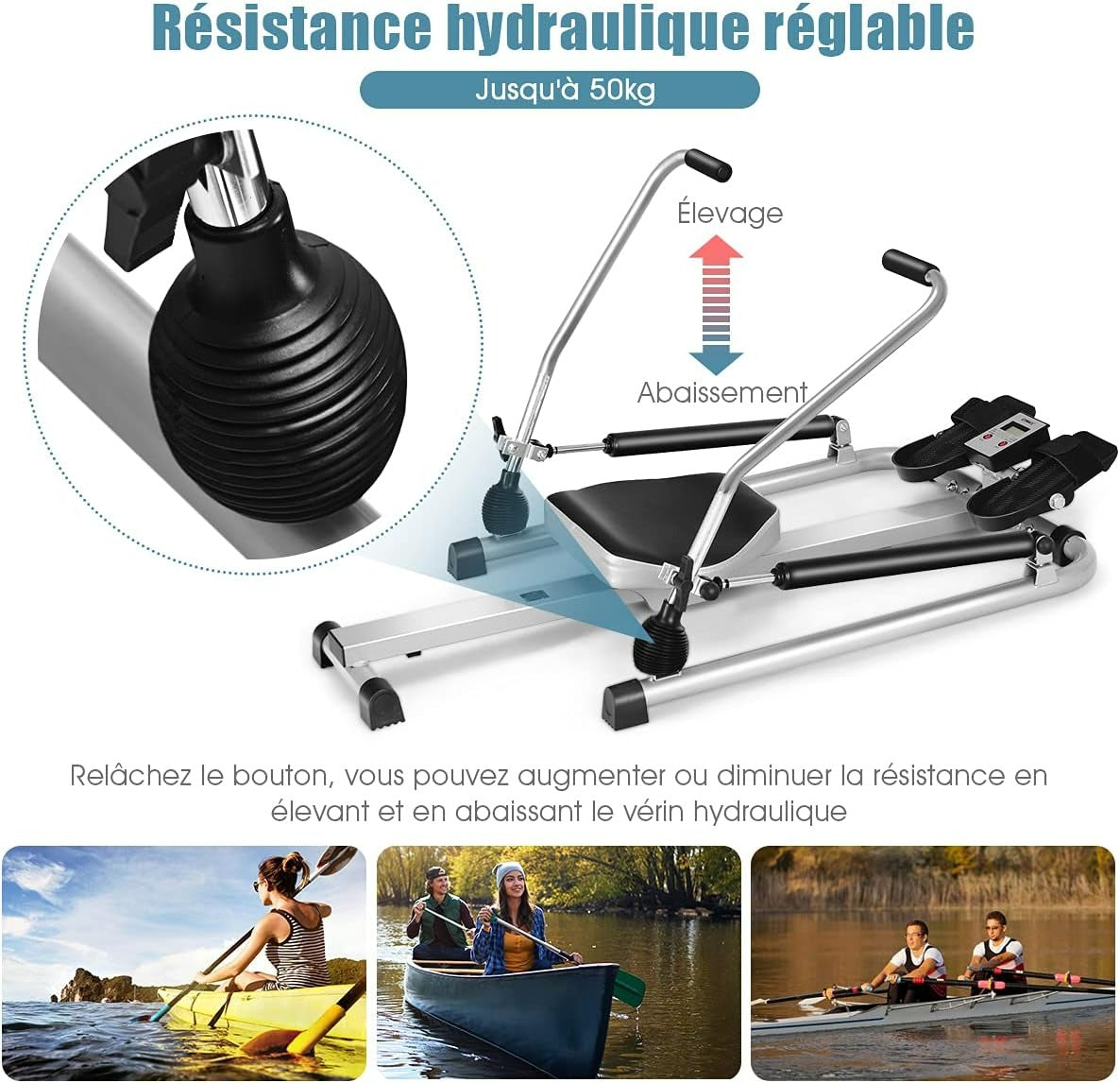 Rockman Foldable Fitness Rowing Machine