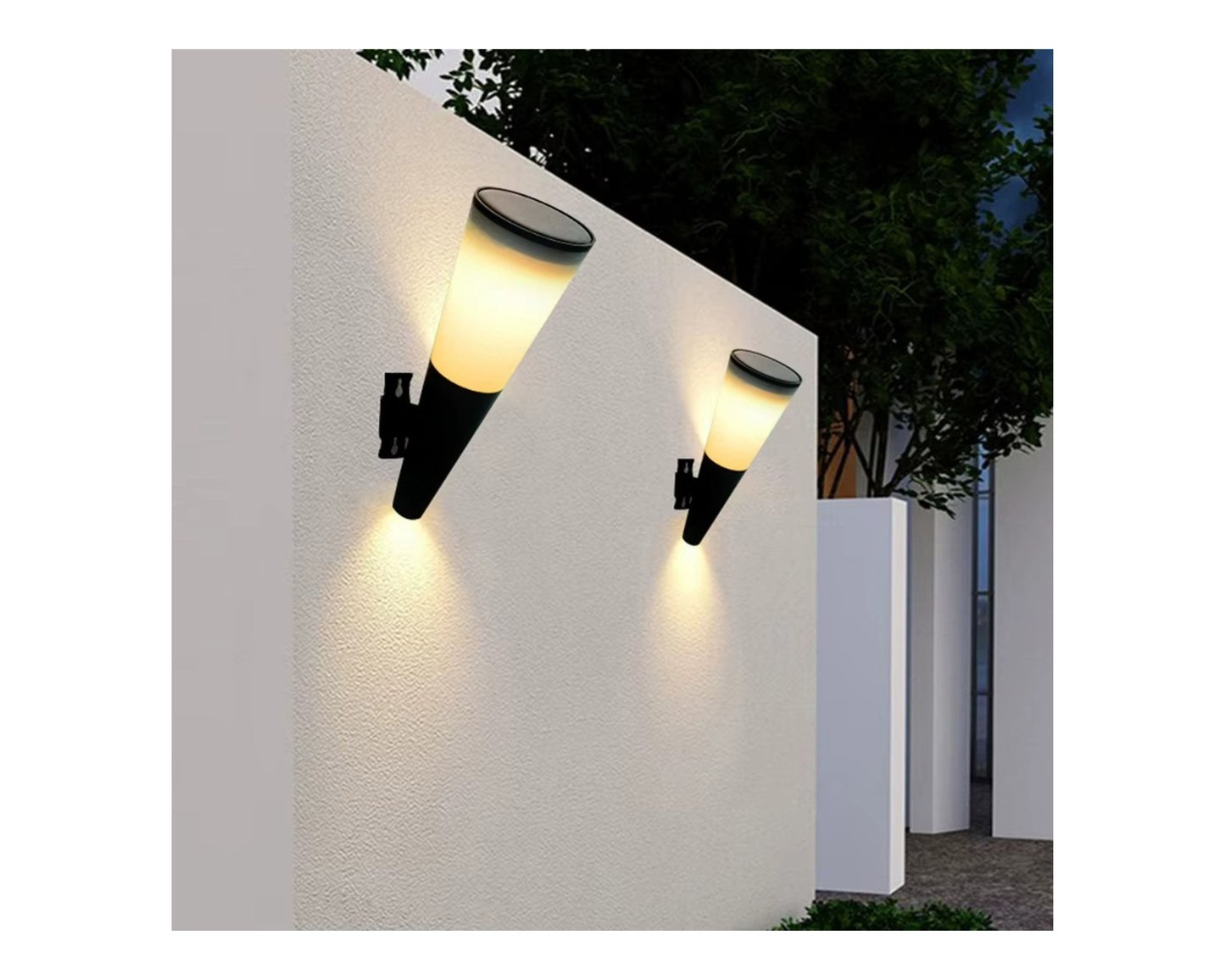 Solar Wall Night Lights (2-Pack) – 7-Color Ambient Outdoor Lighting