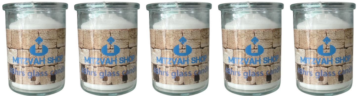 48HR Glass Candle - 5 Candles (R18 each = R90)