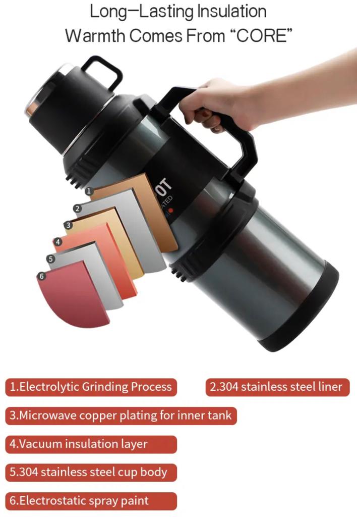 Stainless Steel 4l Travel thermos Pot