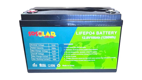Lithium-ion/ LifePo4 100Ah Sosolar Battery