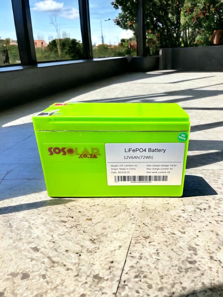 Lithium-ion/LifePo4 6Ah Sosolar Battery