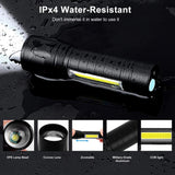 USB Rechargeable LED Mini Torch with Zoom Function - Pack of 2