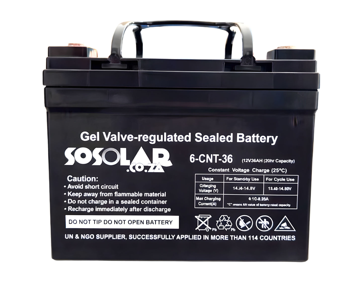 SOSOLAR 36AH GEL BATTERY