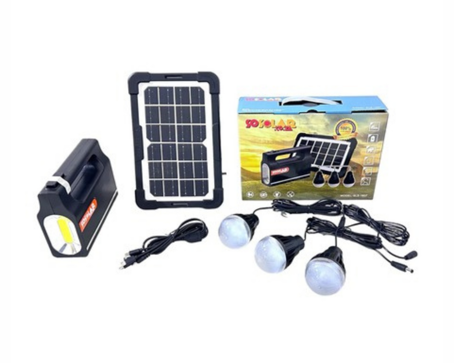 1607 Solar lighting System 3 Globes