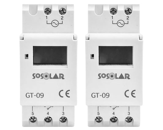 Sosolar AC Digital Weekly Programmable Timer Switch Pack of 2