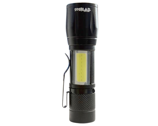 USB Rechargeable LED Mini Torch with Zoom Function