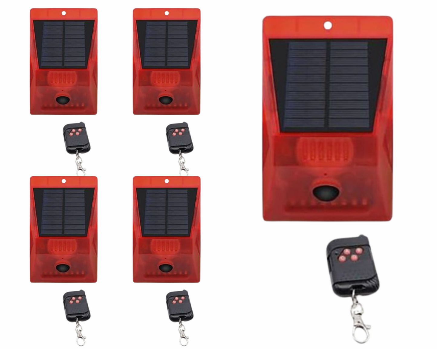 Solar Alarm Lamp With Remote Pack of 5