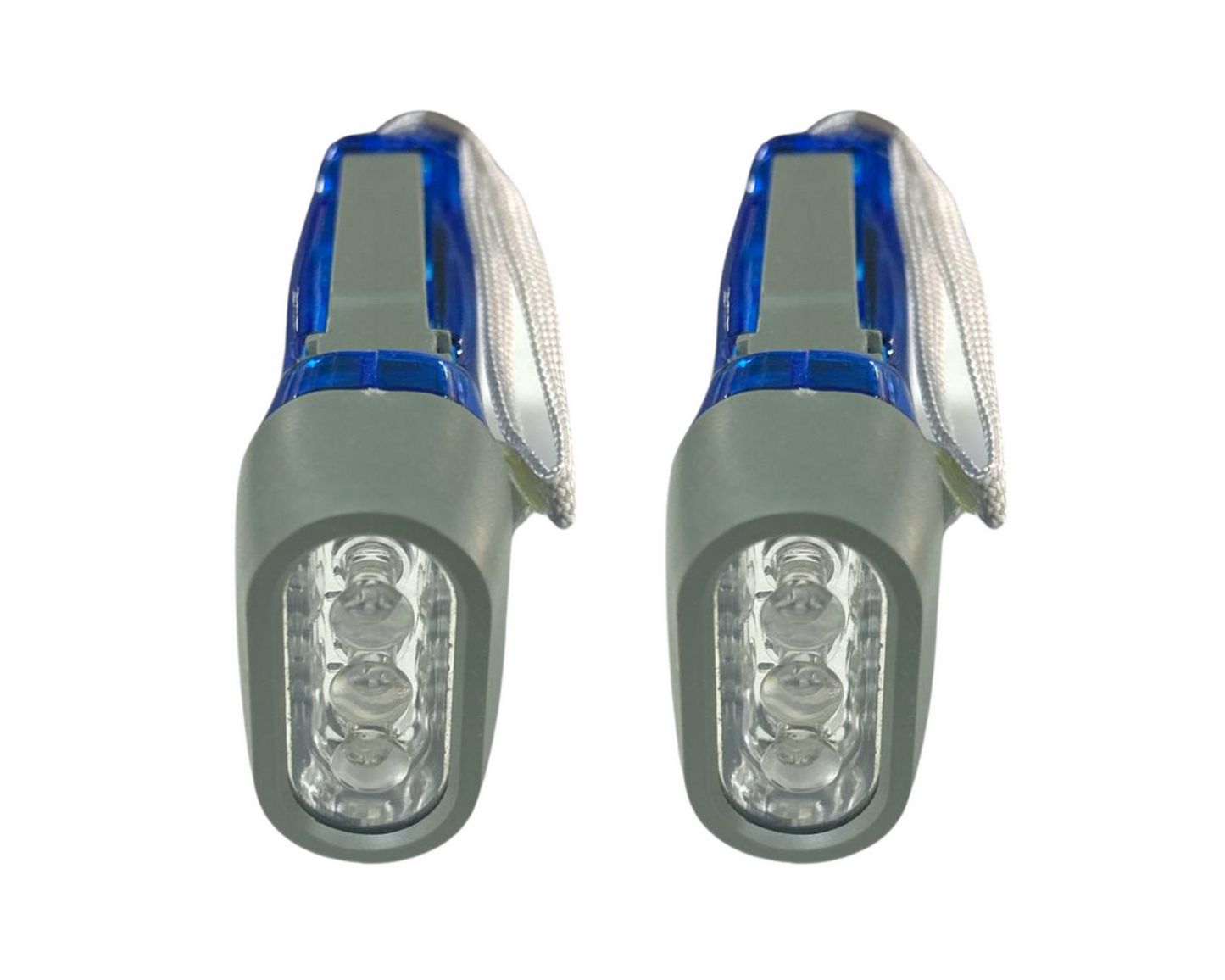 Hand Pressing Power Flashlight 3 led Pack of 2