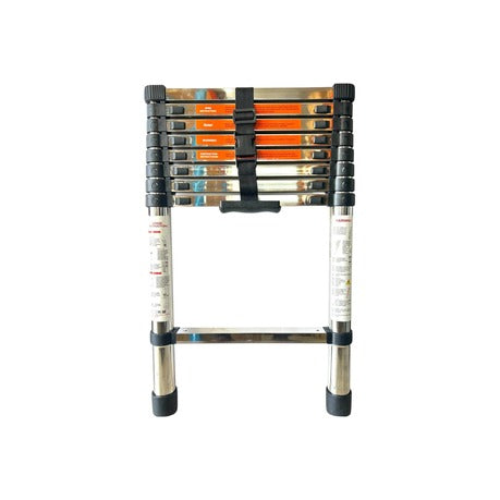 Sosolar 2.6m Telescopic Stainless Steel Ladder