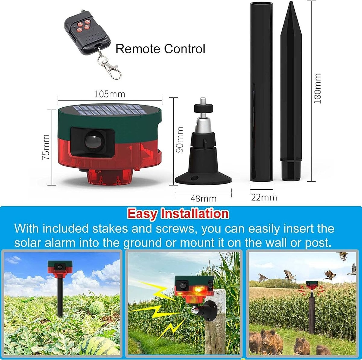 Outdoor Position Sensor Solar Motion Sensor Alarm Outdoor, 360 Motion Detector Sensor – sosolar