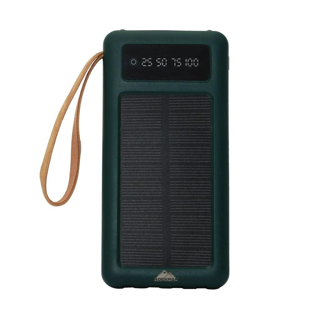 10000Mah Solar Power Bank Green QR