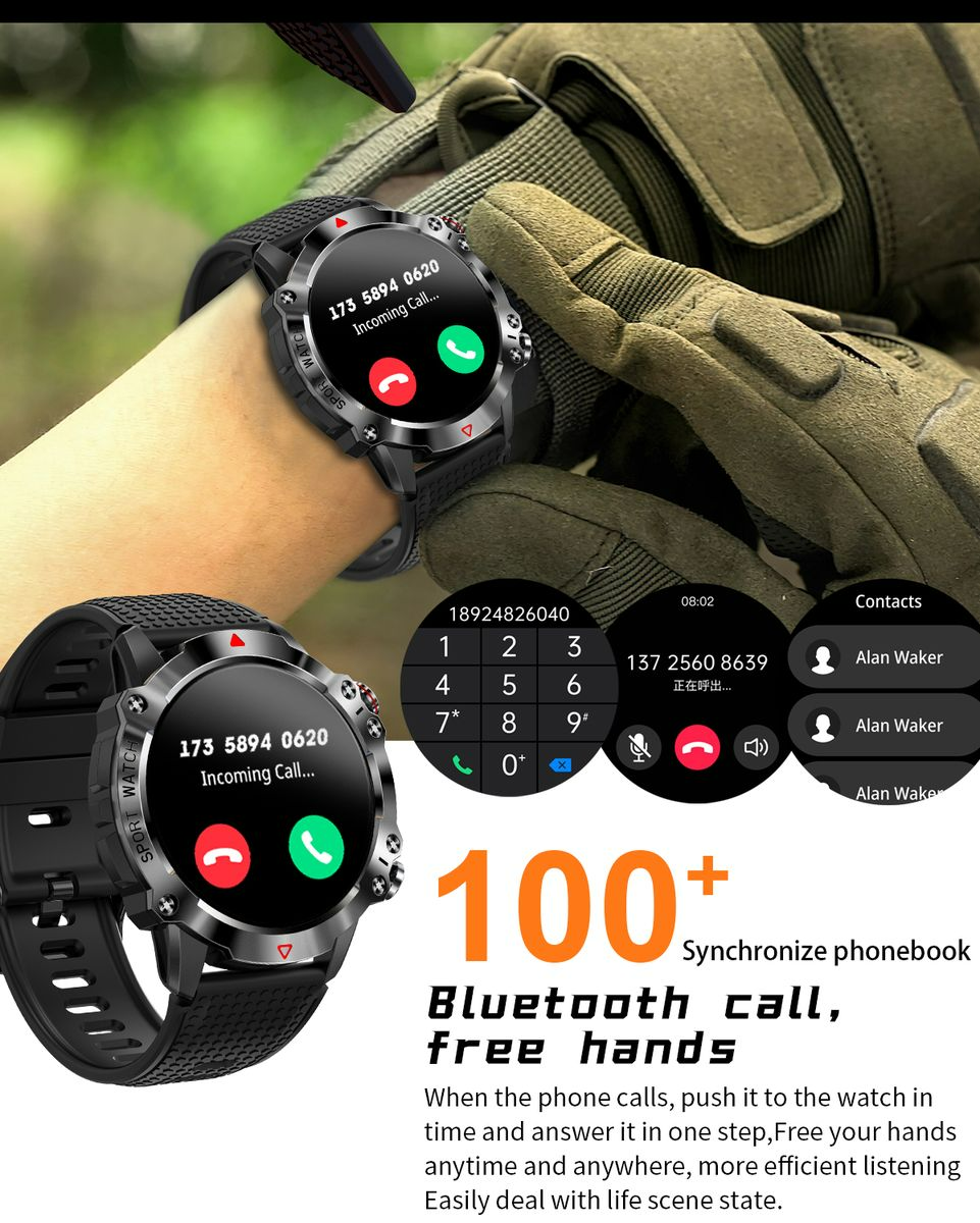 Skmei S243 Waterproof Smart Watch Full-Circle Touch Screen