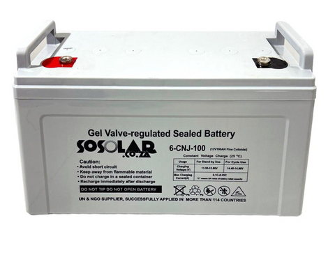 Sosolar 100Ah 12v Gel Battery