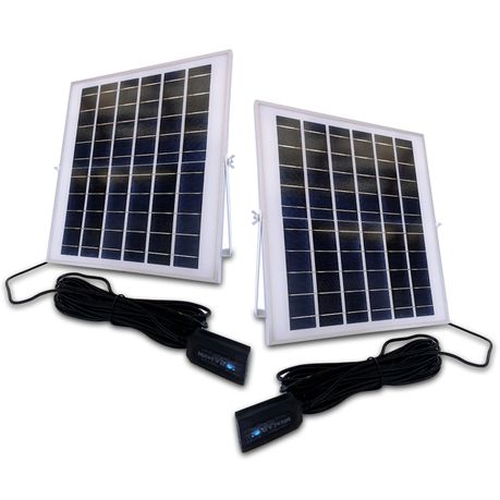15W Solar Panel with a USB Output Cable 2 Pack