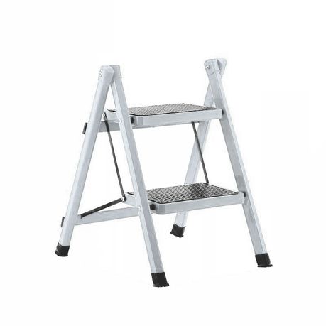 2 Step ladder White Stainless Steel