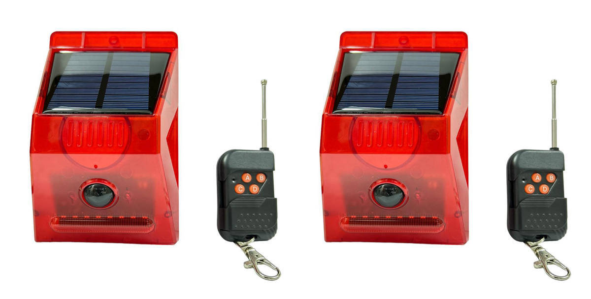 Solar Alarm Lamp With Remote Pack of 2 sosolar
