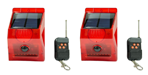 Solar Alarm Lamp With Remote Pack of 2