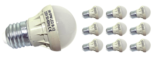 3w Led Screw in Globe in Pack of 10