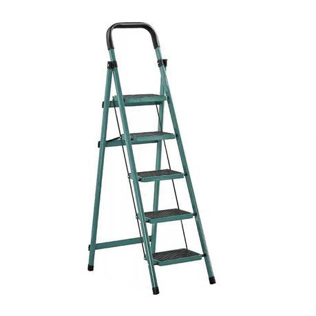 5 Step Ladder Blue Stainless Steel