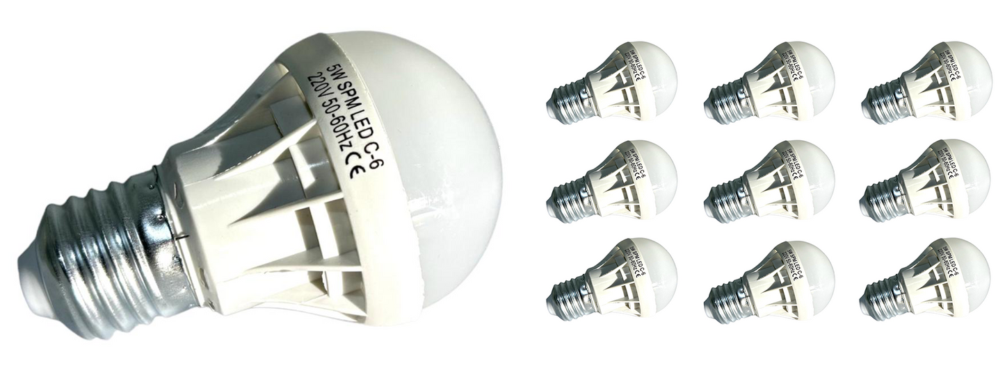 5w Led Screw in Globes in a pack of 10