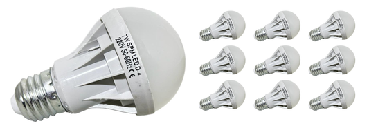 7w Led Screw-in Globes in Pack of 10